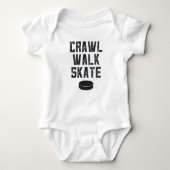 CRAWL WALK SKATE ice hockey baby bodysuit gift Baby Strampler (Vorderseite)