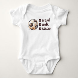 Crawl Walk Soccer Karo Liste Fußball Baby Strampler