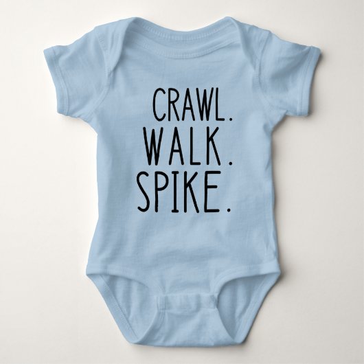 Crawl Walk Spike, Niedlich Volleyball Baby Baby Strampler (Vorderseite)