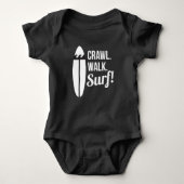 Crawl Walk Surf Baby Strampler (Vorderseite)