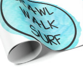 Crawl Walk Surf Blaues Muster Geschenkpapier (Rolleneckpunkt)
