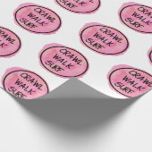 Crawl Walk Surf rosa Muster Geschenkpapier (Ecke)