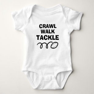 CRAWL WALK TACKLE Rugby Bodysuit für neues Baby Baby Strampler