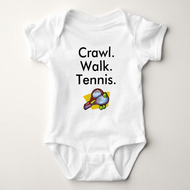 Crawl Walk Tennis Baby Bodysuit Baby Strampler (Vorderseite)