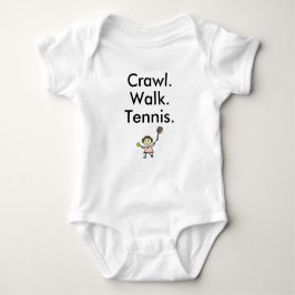 Crawl Walk Tennis Girl Pink Baby Bodysuit Baby Strampler
