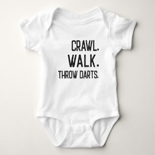 Crawl Walk Throw Darts Baby Strampler