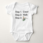 Crawl Walk Wakeboard Baby Bodysuit Baby Strampler (Vorderseite)