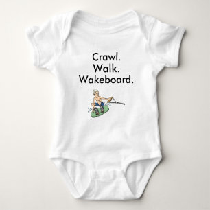 Crawl Walk Wakeboard Wakeboard Baby Bodysuit Baby Strampler