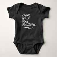 Crawl, zu Fuß, spiele pickleball Baby Bodysuit