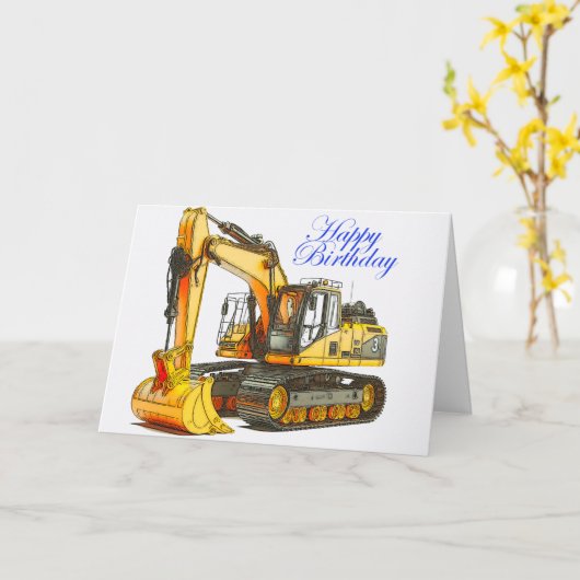 Crawler-Bagger Karte (Gelbe Blume)