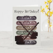 Crawler Crane Birthday Card Vintag Karte (Gelbe Blume)