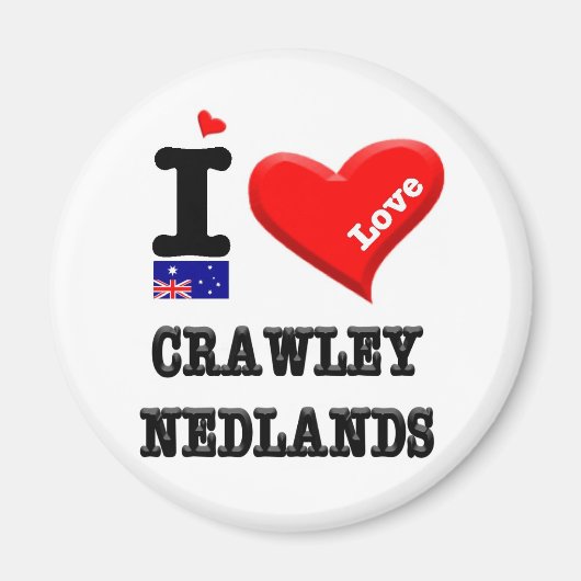 CRAWLEY-NEDLANDS - I-Liebe Magnet (Vorne)