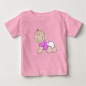 Crawling Baby Girl Baby Tee (Vorderseite)