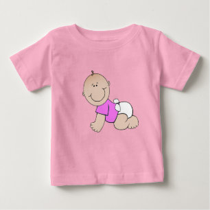 Crawling Baby Girl Baby Tee