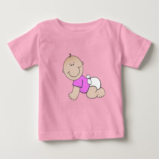 Crawling Baby Girl Baby Tee (Vorderseite)