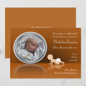 Crawling Baby Reflection Geburtshinweise Ankündigung (Vorne/Hinten)