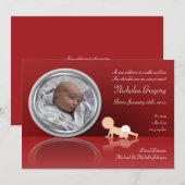 Crawling Baby Reflection Geburtshinweise Ankündigung (Vorne/Hinten)