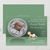 Crawling Baby Reflection Geburtshinweise Ankündigung (Vorne/Hinten)