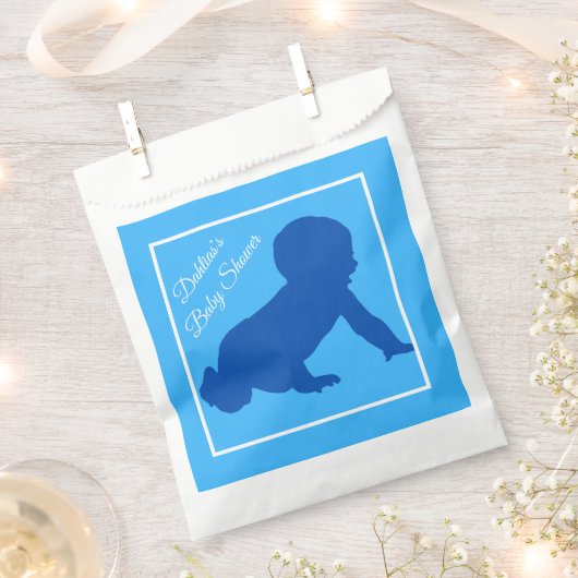 Crawling Blue Baby Dusche Geschenktütchen (Ausgeschnitten)