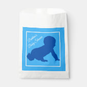 Crawling Blue Baby Dusche Geschenktütchen (Vorderseite)