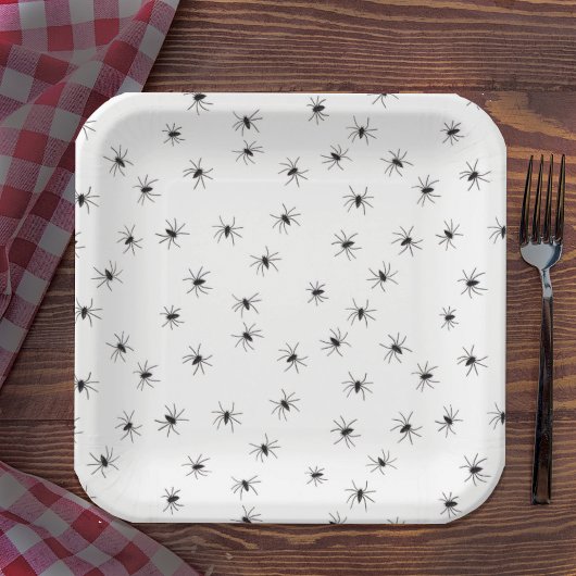 Crawling Spiders Halloween Pappteller