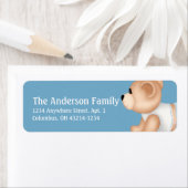 Crawling Teddy Bear Baby Blue 1 Address Labels (Insitu)