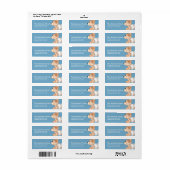 Crawling Teddy Bear Baby Blue 1 Address Labels (Vorne)