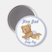 Crawling Teddy - New Dad of Boy - Anpassen Magnet (Vorderseite/Rückseite)