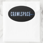 Crawlspace Oval Sticker - Glossar (Tasche)