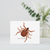 Crawly Realistic Tick Illustration Einladung (Stehend Vorderseite)
