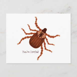 Crawly Realistic Tick Illustration Einladung