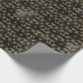 Crawly Spider Floral Halloween Muster Geschenkpapier (Ecke)