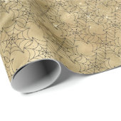 Crawly Spider WebHalloween-Muster Geschenkpapier (Rolleneckpunkt)