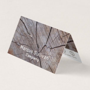 Crawn Brown Wood Double Loyalty Visitenkarten