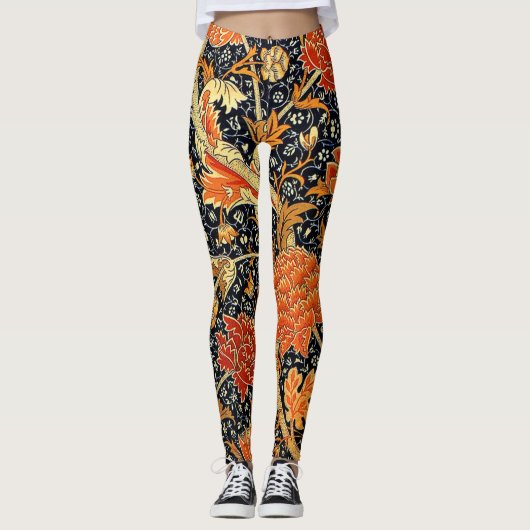 Cray, berühmtes William Morris-Muster Leggings (Vorderseite)