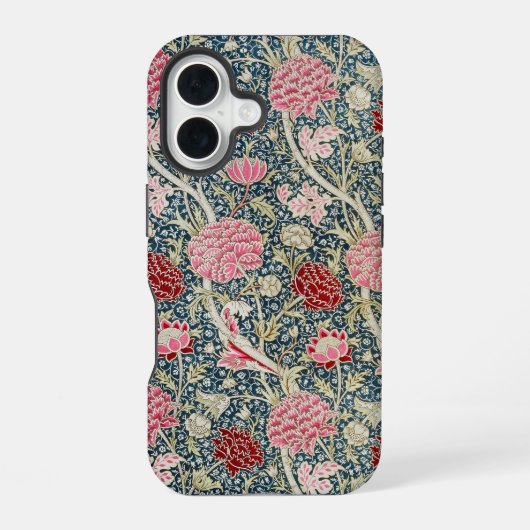Cray Botanical Pattern Morris William Floral iPhone 16 Hülle (Rückseite)