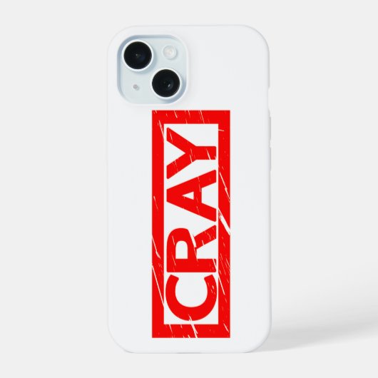 Cray Briefmarke iPhone 15 Hülle (Rückseite)