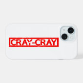 Cray-Cray-Briefmarke iPhone 15 Hülle (Rückseite (Horizontal))