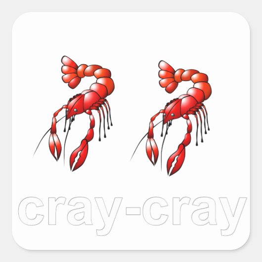 Cray Cray Quadratischer Aufkleber (Vorderseite)