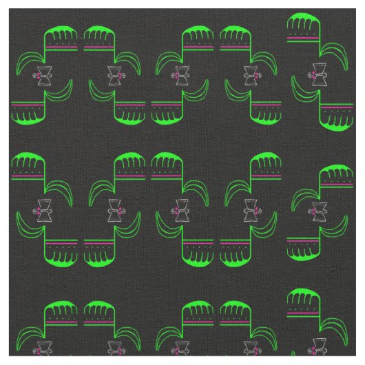 Cray Cray Venus Flytrap Muster Fabric Stoff (Nahaufnahme)