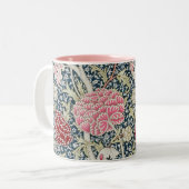 Cray Design (von William Morris) Zweifarbige Tasse (Vorderseite Links)