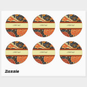 Cray, ein William Morris-Design, Vorlage Runder Aufkleber (Blatt)