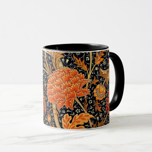 Cray, famous pattern by William Morris, Tasse (VorderseiteRechts)
