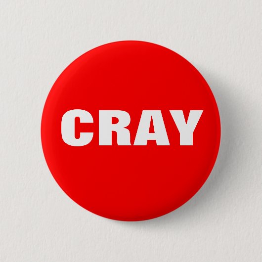 Cray in Rotem und in weißem Button (Vorderseite)