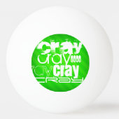 Cray; Neon Green Stripes Tischtennisball (Vorderseite)