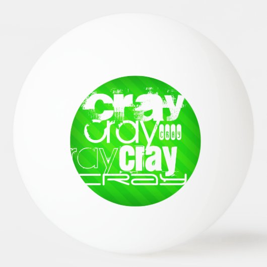 Cray; Neon Green Stripes Tischtennisball (Vorderseite)