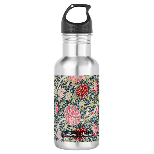 Cray Pattern - Blume & Blätter - William Morris Edelstahlflasche (Vorderseite)