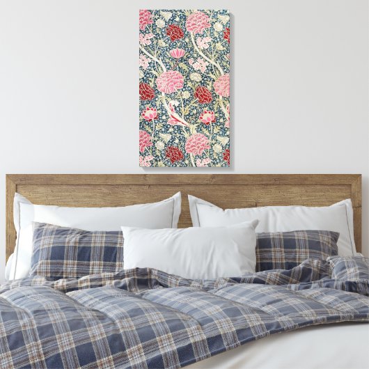 Cray Pattern (von William Morris) Art Leinwanddruck (Insitu (Schlafzimmer))