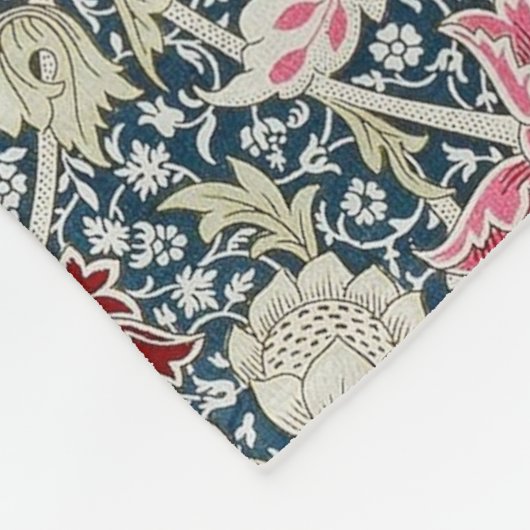Cray Pattern (von William Morris) Fleecedecke (Ecke)