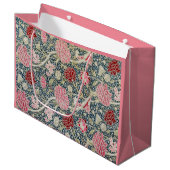 Cray Pattern (von William Morris) Große Geschenktüte (Vorderseite Schrägansicht)